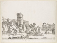 KG 13132
<br/>
De houten brug.
<br/>
<em>Huquier, Gabriel (1695-1772)</em>